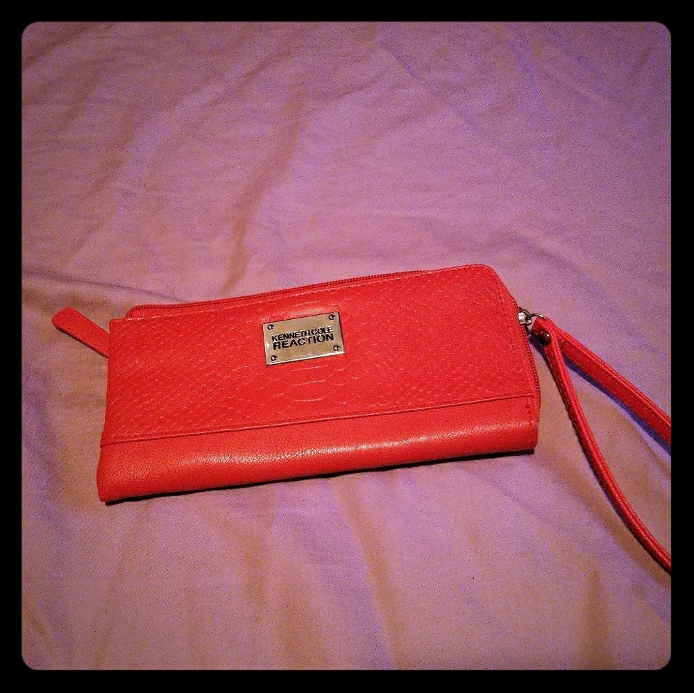 Kenneth Cole Bright Orange clutch